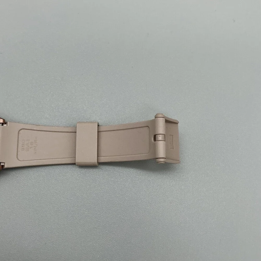 Casio 3299 LW-204 Womens Watch 35mm White Digital Beige Strap 30M WR Alarm